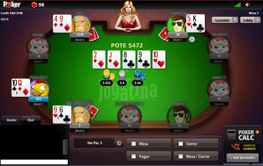 Mesas de poker virtuales